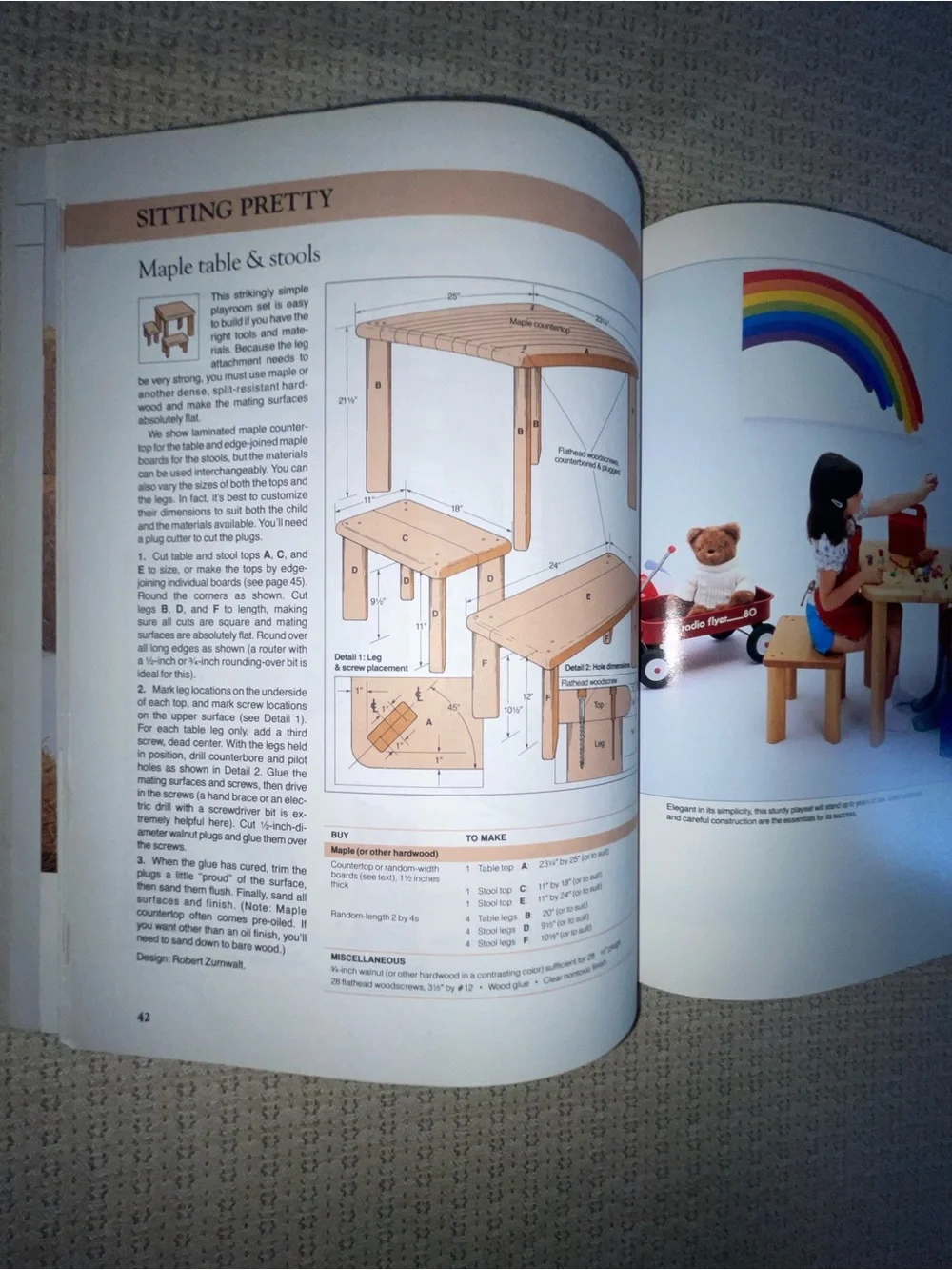 Sunset Children's Furniture Catalog DIY Woodworking Book